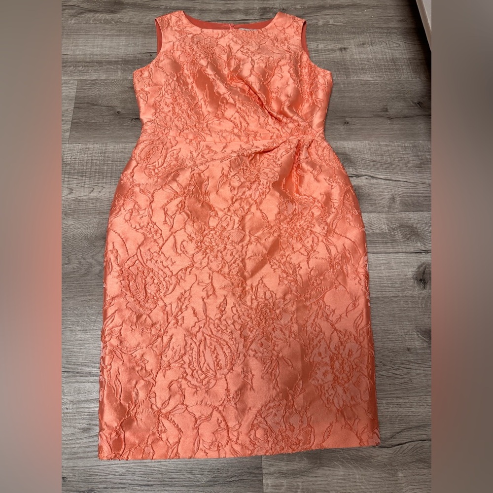 AG Philips Peach Sheath Silk-Blend Dress